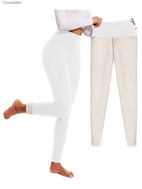 Fleece Lined High Waisted Thermal Leggings Tummy Control Yoga Pants